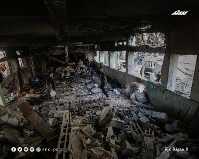 دمار هائل خلفه قصف الاحتلال لمدرسة فهمي الجرجاوي التي تأوي النازحين بمدينة غزة 5.jpg