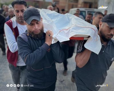 وداع وتشييع شهداء ارتقوا في خانيونس من مستشفى ناصر جنوب قطاع غزة 5.jpg