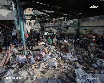 دمار هائل خلفه قصف الاحتلال لمدرسة فهمي الجرجاوي التي تأوي النازحين بمدينة غزة 14.jpg
