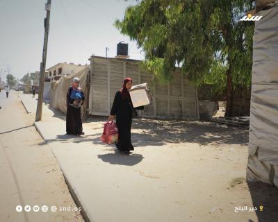 جانب من نزوح سكان عدة مناطق في دير البلح وسط القطاع بعد أوامر إخلاء  إسرائيلية جديدة (3).jpg