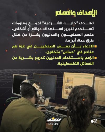 خلية الشرعية.. غطاء استخباراتي إسرائيلي لقتل الصحفيين بغزة2.jpg