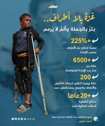 غزة بلا أطراف.. بترٌ بالجملة وألمٌ لا يُرمم