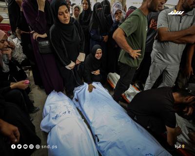 وداع وتشييع شهداء ارتقوا الليلة الماضية في غزة7.jpg