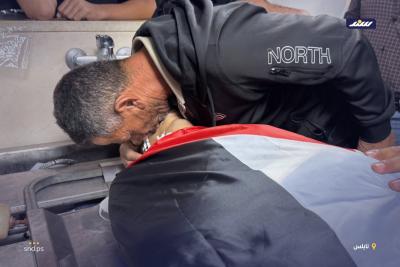 انطلاق موكب تشييع جثمان الشهيد  حنني من بيت فوريك من مشفى رفيديا4.jpg