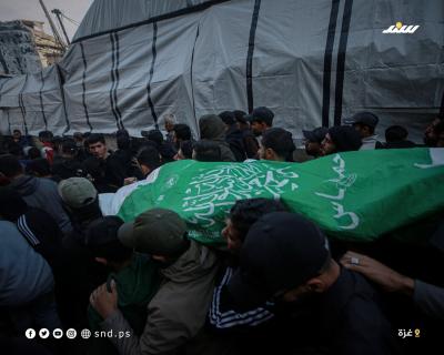 تشييع أربعة شهداء في مخيم الشاطئ غرب مدينة غزة من بينهم القيادي في كتائب القسام رائد سعد1.jpg