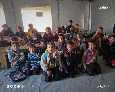 خيمة تقاوم الإبادة التعليمية.. طلاب غزة يدرسون وسط البرد ونقص الإمكانيات6.jpg