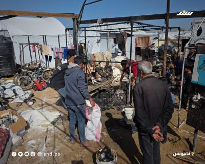 الدمار الذي لحق بخيام النازحين جراء القصف الإسرائيلي على منطقة المواصي غرب خانيونس6.jpg