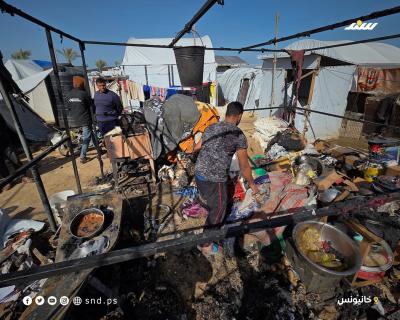 الدمار الذي لحق بخيام النازحين جراء القصف الإسرائيلي على منطقة المواصي غرب خانيونس8.jpg