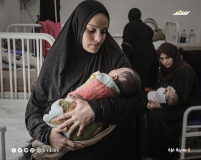 إصابة رضيع بعضة فأر بغزة  (6).jpg