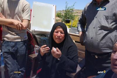 آليات إسرائيلية تهدم منزل الفلسطيني نايف أبو سنينة في خربة قلقس جنوب الخليل6.jpg