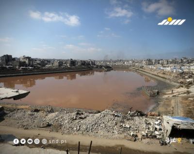 مياه الصرف الصحي تغرق محيط حوض الشيخ رضوان شمال غزة4.jpg
