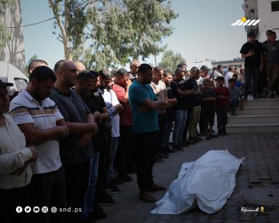 وصول جثامين 20 شهيدًا بينهم أطفال إلى مجمع الشفاء الطبي2.jpg