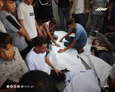 فلسطينيون يودّعون أحبّتهم في مستشفى الشفاء بمدينة غزة بعدما استشهدوا في هجوم إسرائيلي2.jpg