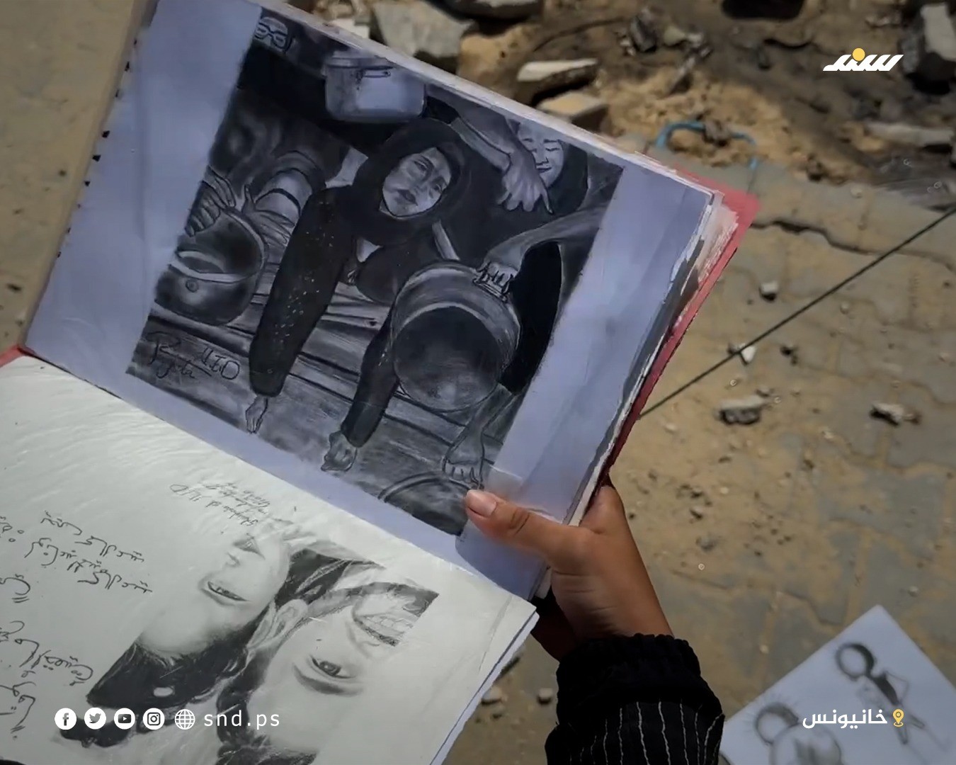 من داخل خيمتها.. رغدة ترسم الألم برماد النار (9).jpeg