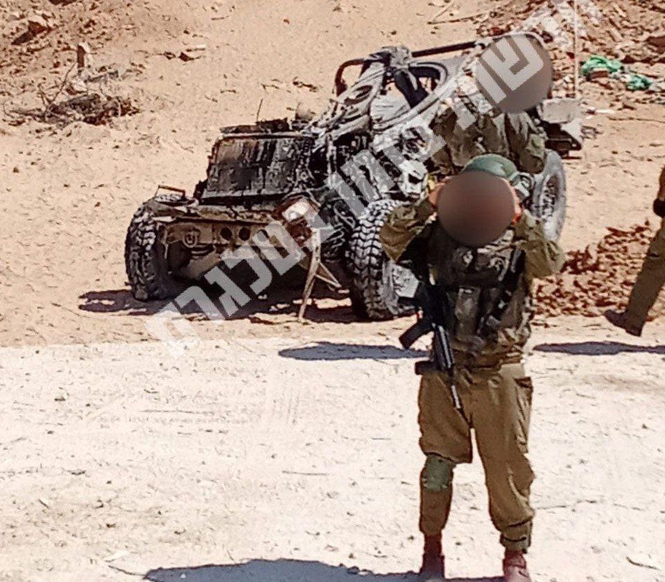 مقتل جنود بانفجار جيب في غزة (2).jpg